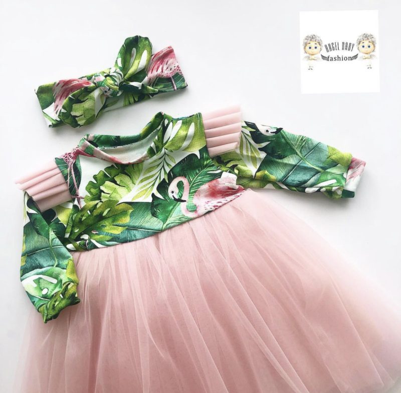 Vestidos para niña con estampado de flamencos