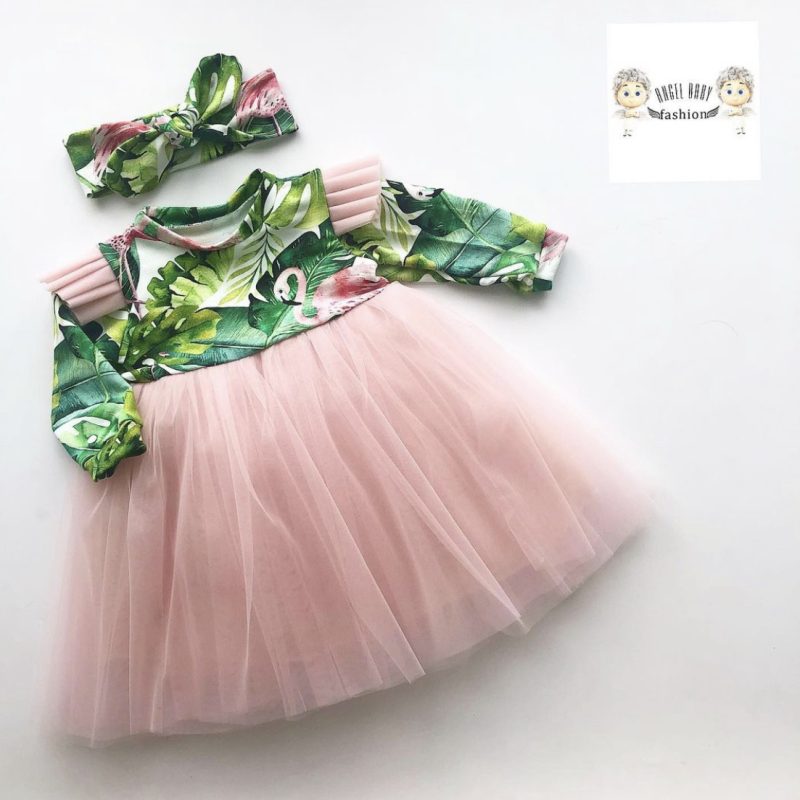 Vestidos para niña con estampado de flamencos