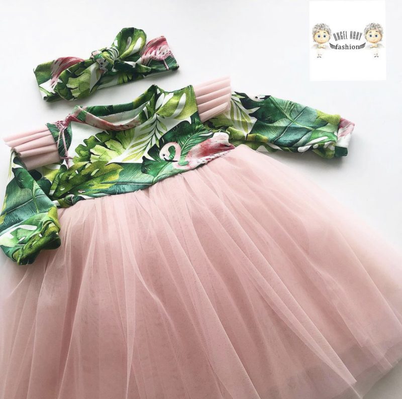 Vestidos para niña con estampado de flamencos